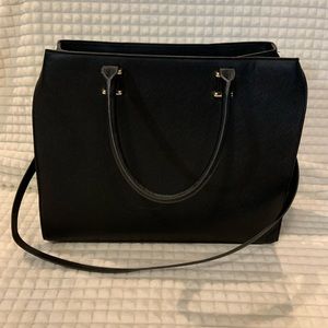 Black Tote with Removable long Strap